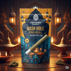 Earthshine Organics Hash Hole THCa Pre-Roll - Saudi Oil 2G