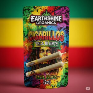 Earthshine Organics Cigarillos THCa Blunts - Rasta Spliffs (2ct)