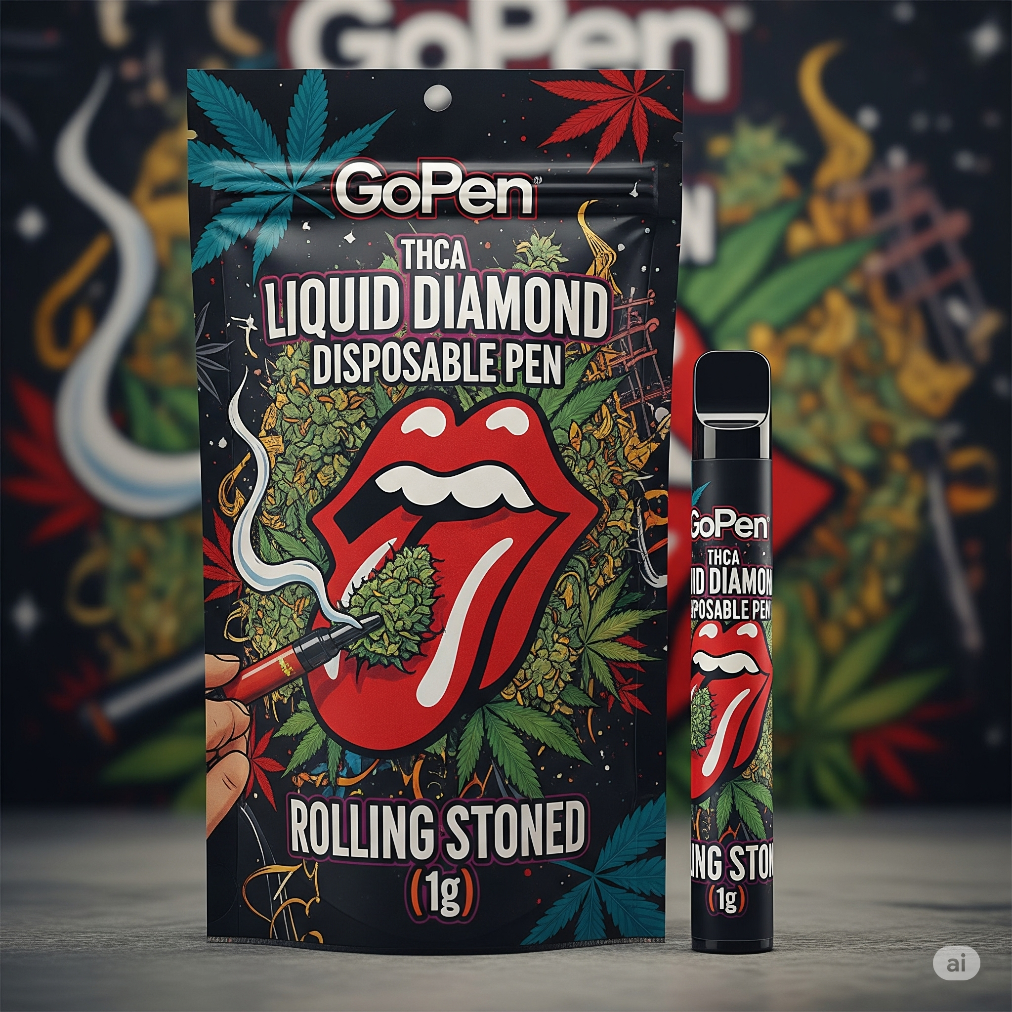 GoPen THCa Liquid Diamond Disposable - Rolling Stoned (1g) - Image 3