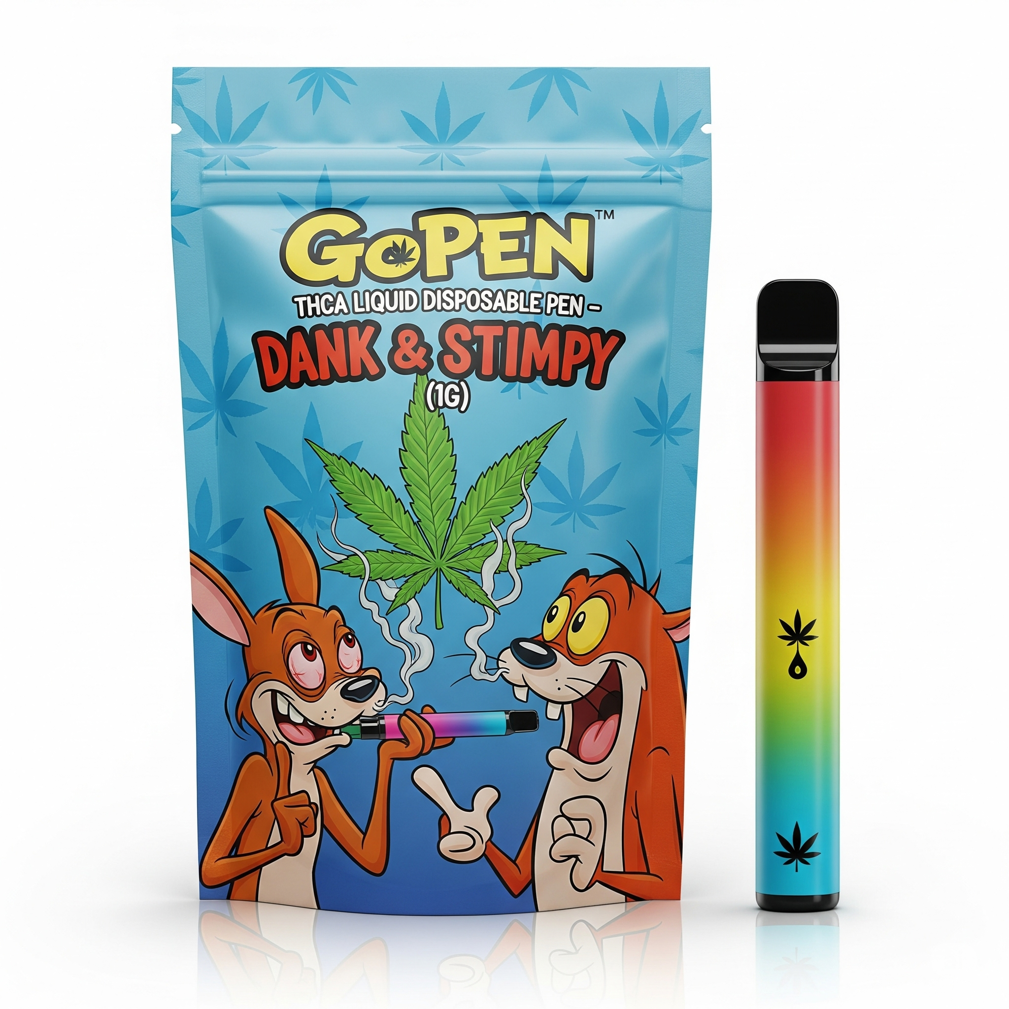 GoPen THCa Liquid Diamond Disposable - Dank & Stimpy (1g) - Image 3