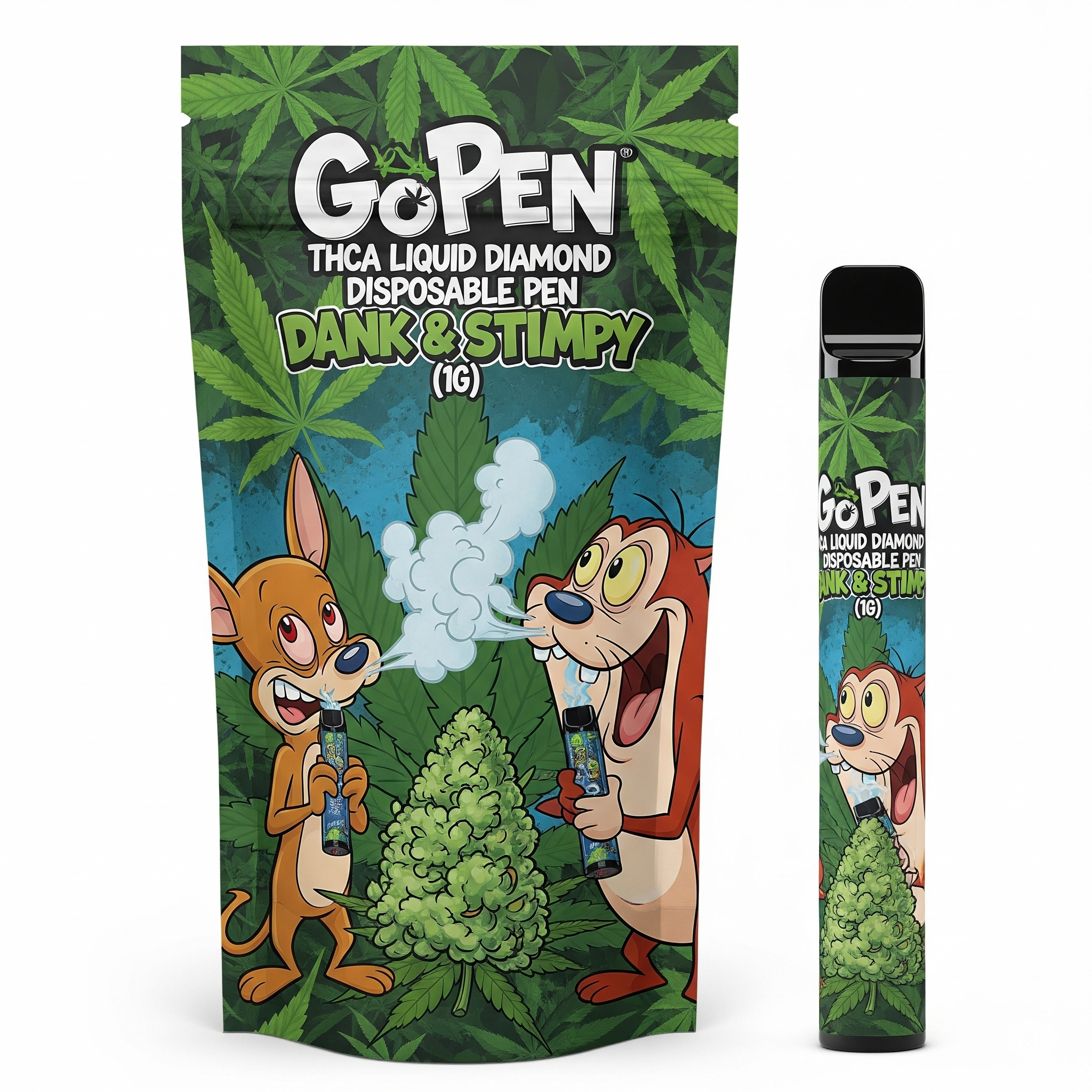 GoPen THCa Liquid Diamond Disposable - Dank & Stimpy (1g)