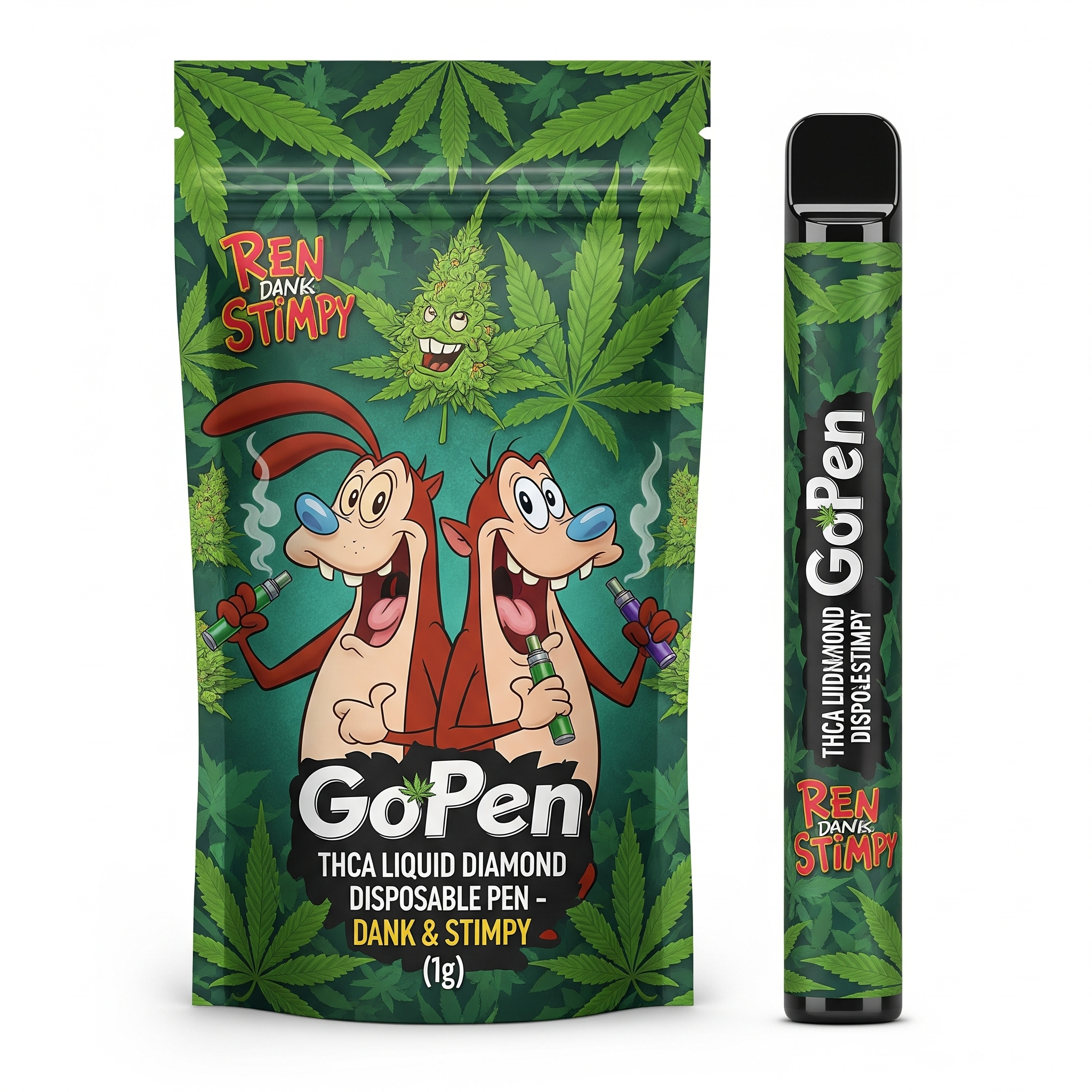 GoPen THCa Liquid Diamond Disposable - Dank & Stimpy (1g) - Image 2