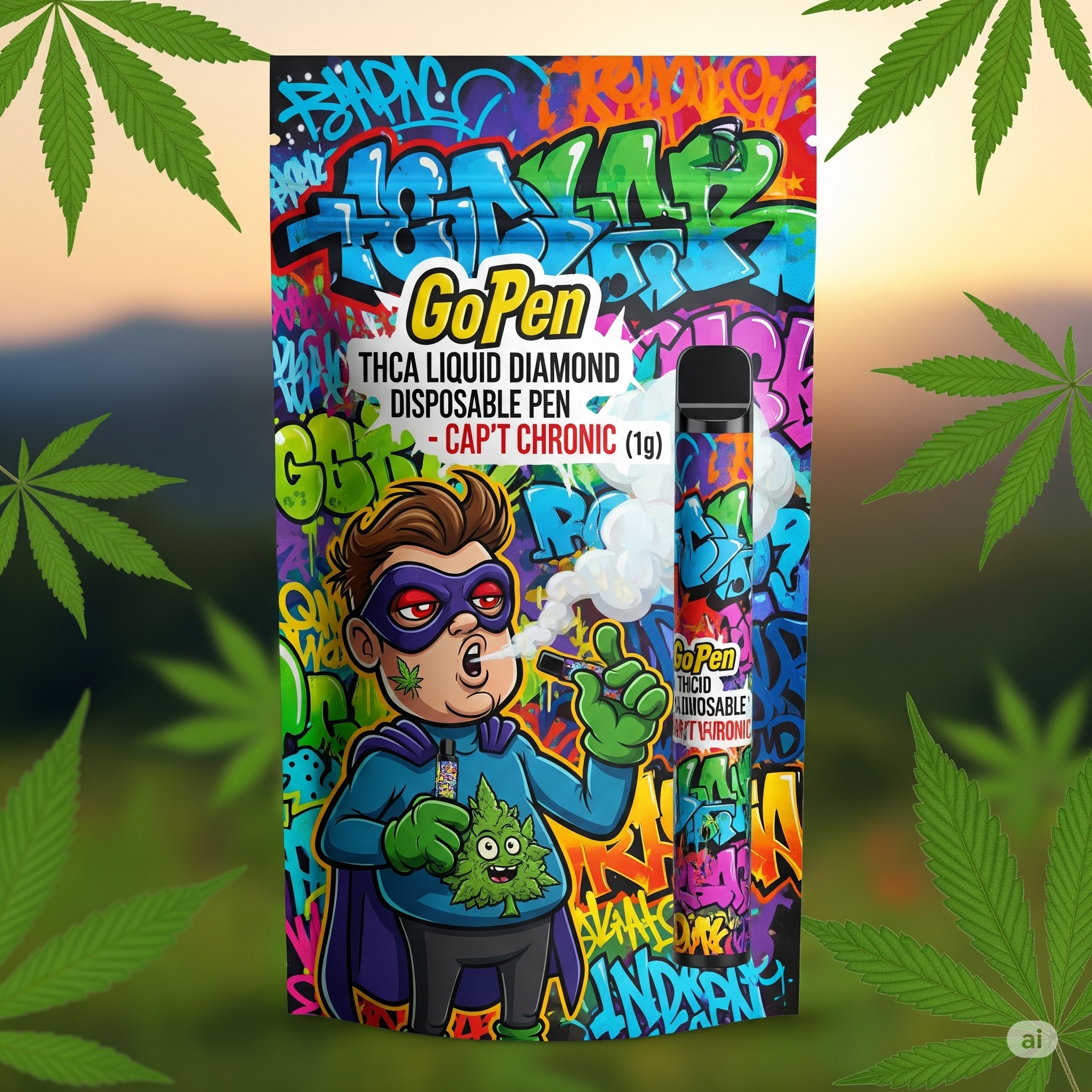 GoPen THCa Liquid Diamond Disposable - Cap't Chronic (1g) - Image 3