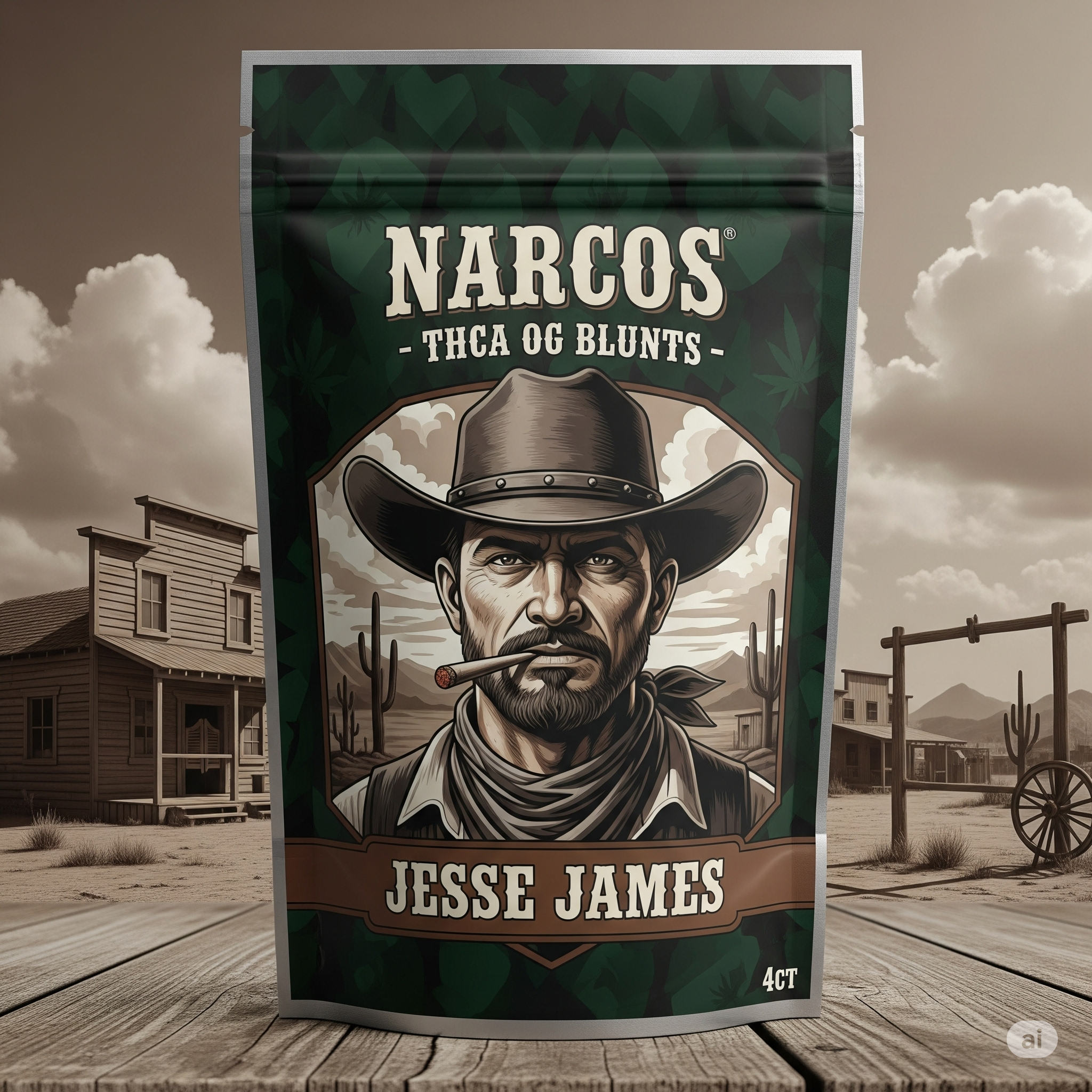 Narcos THCA OG Blunts - Jesse James (4ct)
