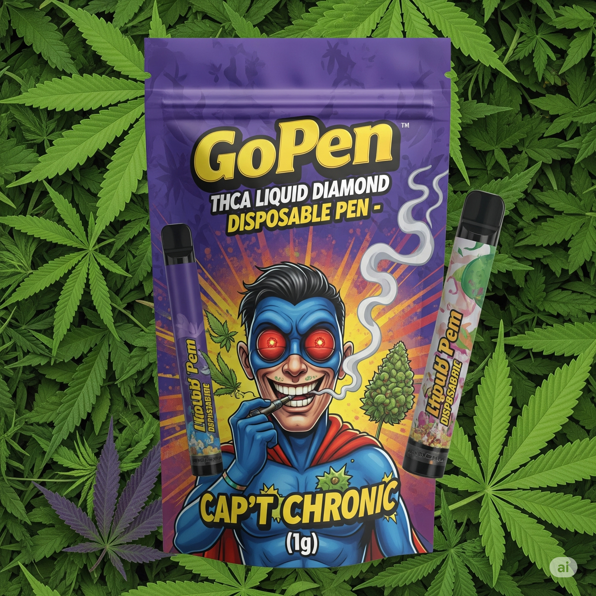 GoPen THCa Liquid Diamond Disposable - Cap't Chronic (1g) - Image 5