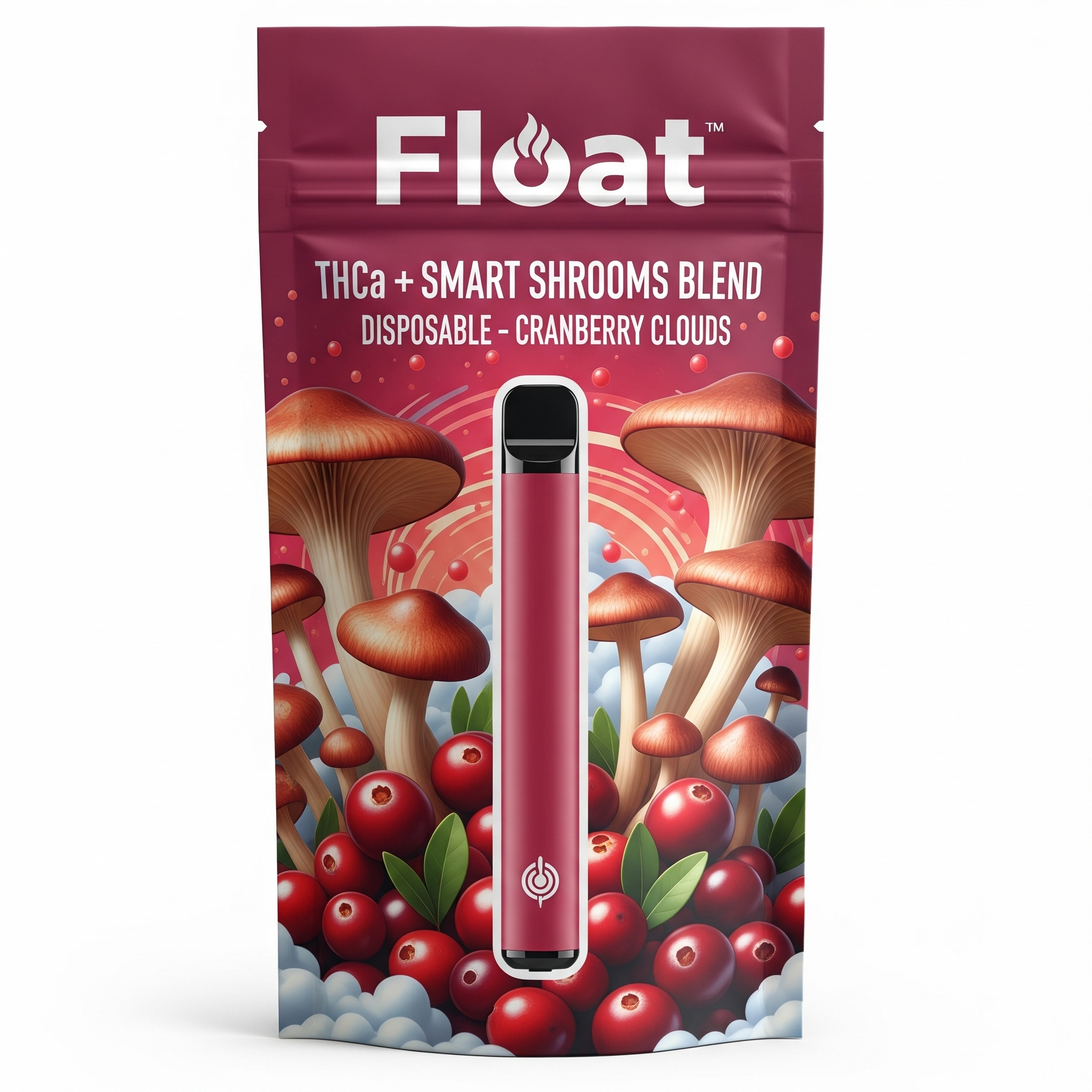 Float Smart Shroom Blend Disposable - Cranberry Clouds - Image 4