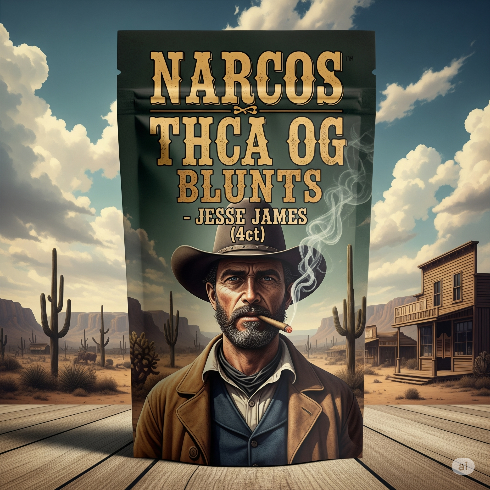 Narcos THCA OG Blunts - Jesse James (4ct) - Image 4