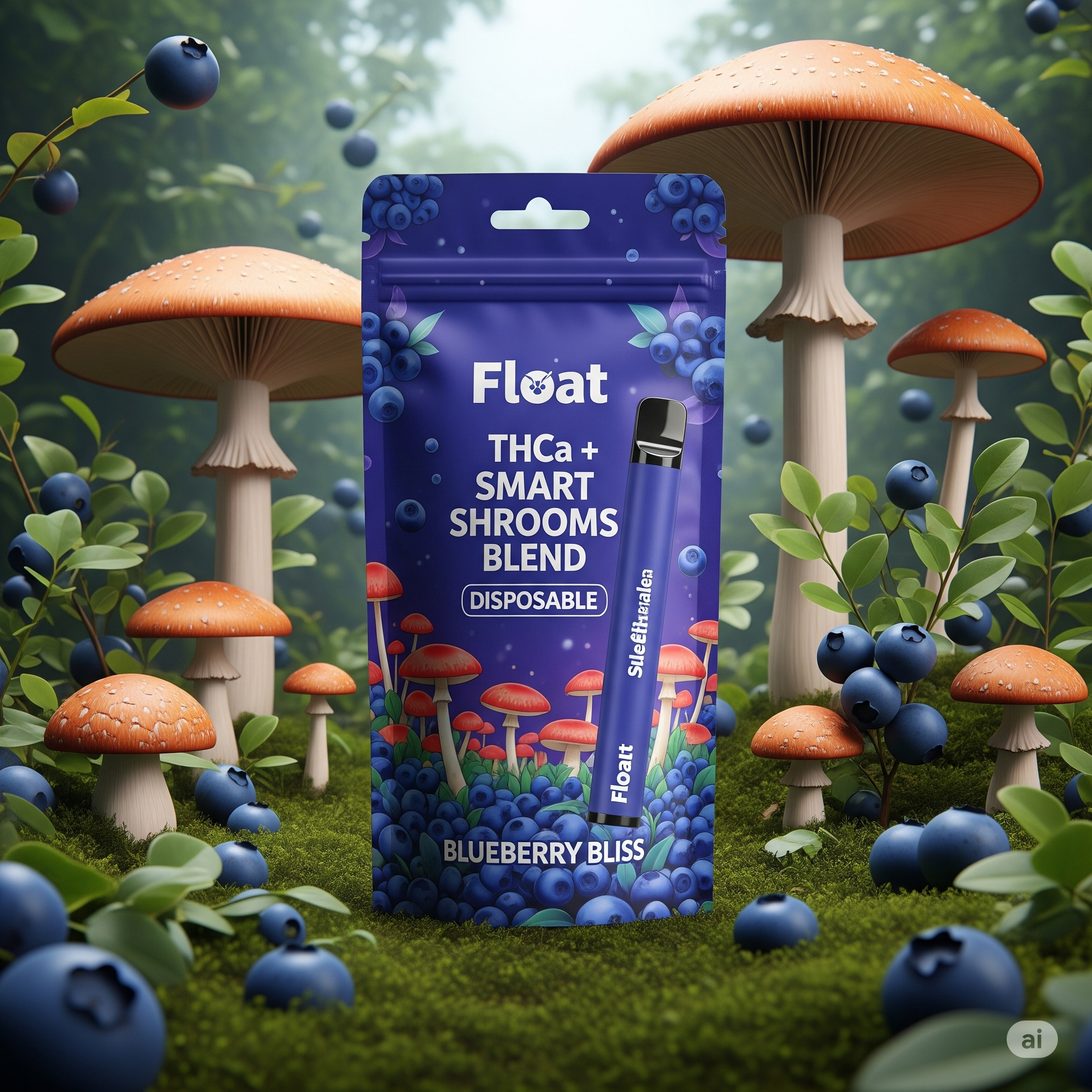 Float Smart Shroom Blend Disposable - Blueberry Bliss 🫐 - Image 3