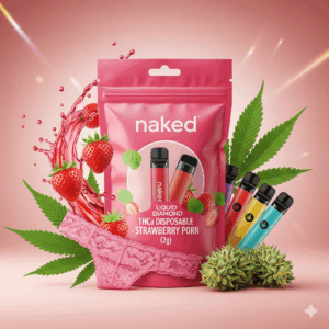 naked Liquid Diamond THCa Disposable - Strawberry Porn (2g)