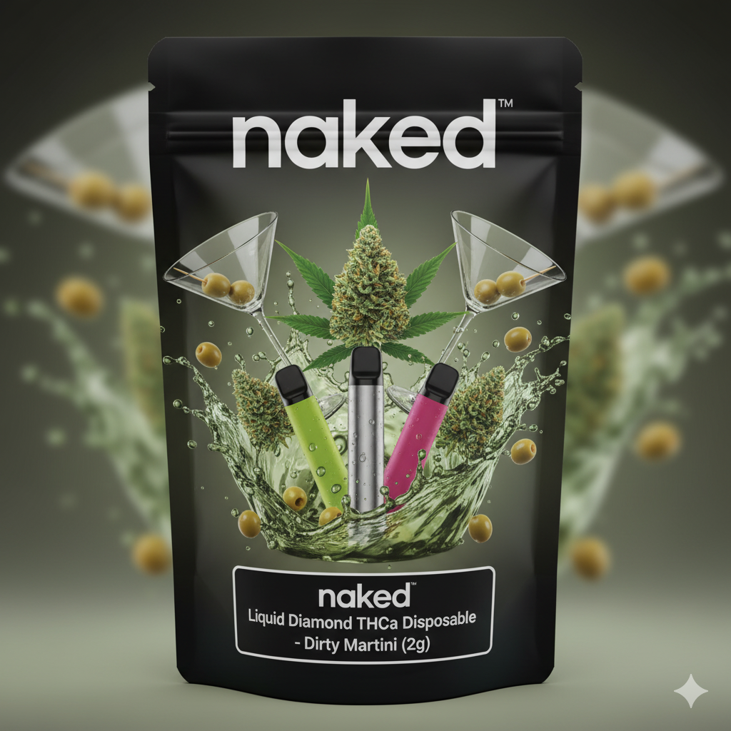 naked Liquid Diamond THCa Disposable - Dirty Martini (2g) - Image 4