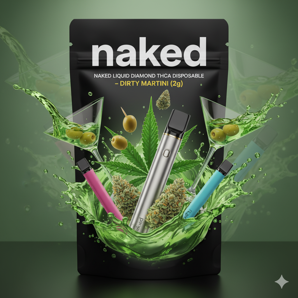 naked Liquid Diamond THCa Disposable - Dirty Martini (2g) - Image 3