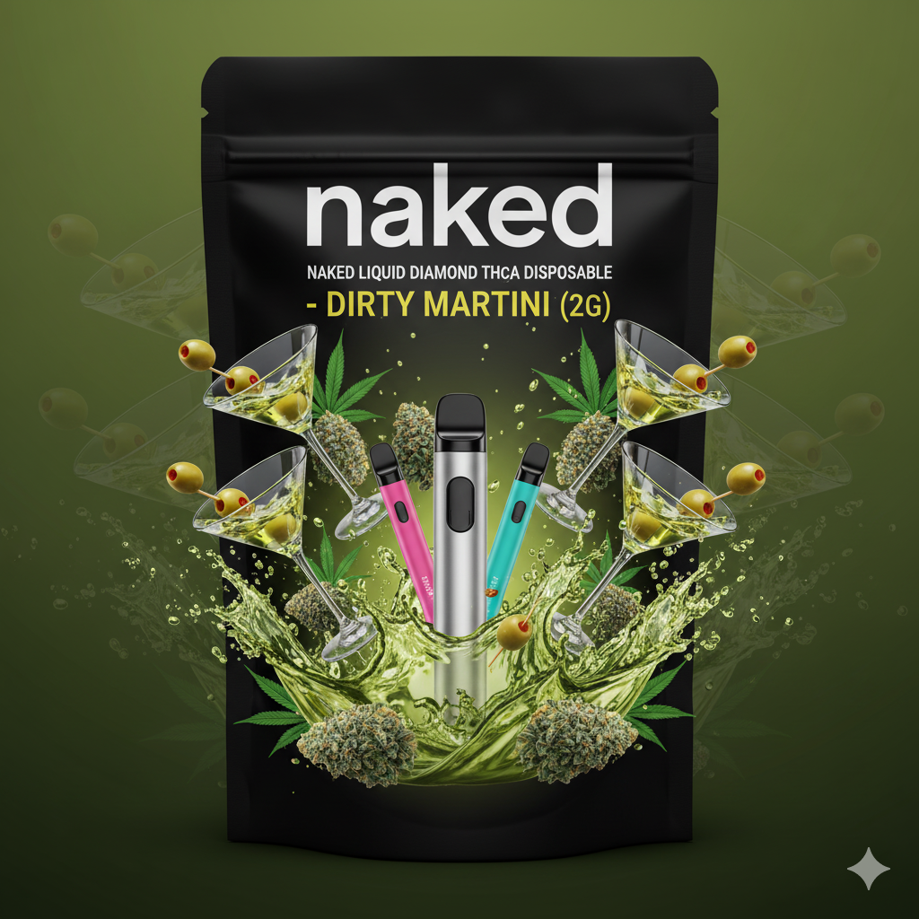 naked Liquid Diamond THCa Disposable - Dirty Martini (2g) - Image 2