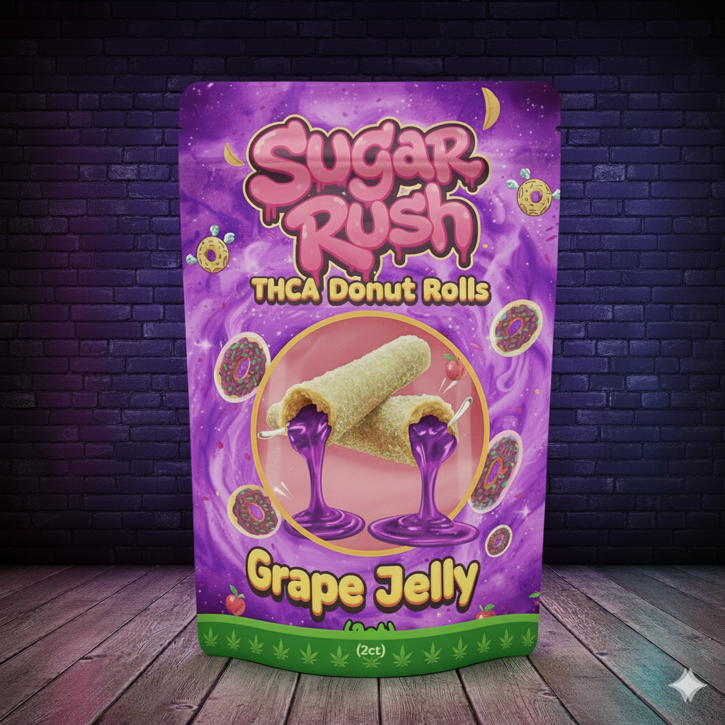 Sugar Rush THCa Donut Rolls - Grape Jelly (2ct)