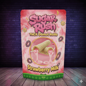 Sugar Rush THCa Donut Rolls - Strawberry Milk (2ct)