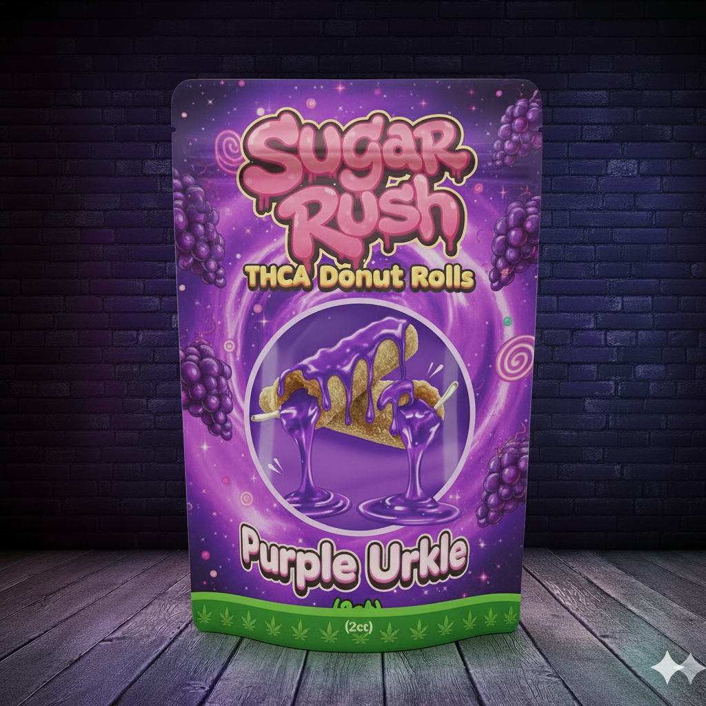 Sugar Rush THCa Donut Rolls - Purple Urkle (2ct)