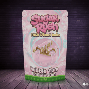 Sugar Rush THCa Donut Rolls - Bubble Yum Bubblegum (2ct)