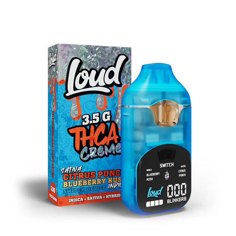 Loud THCa Creme Switch Disposable 3.5 Gram - Blueberry Blast (Sativa) / Lucky (Indica) - Image 2