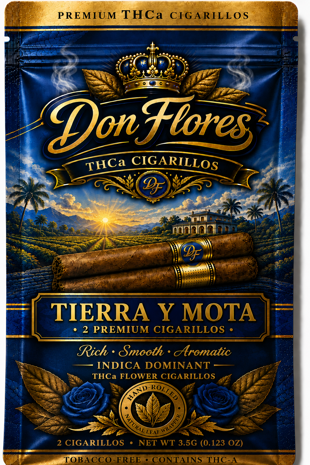 Don Flores Premium THCa Cigarillos – Tierra y Mota (2pk)