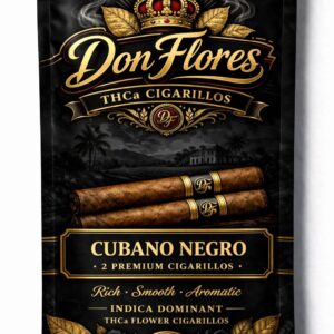 Don Flores Premium THCa Cigarillos - Cubano Negro (2pk)