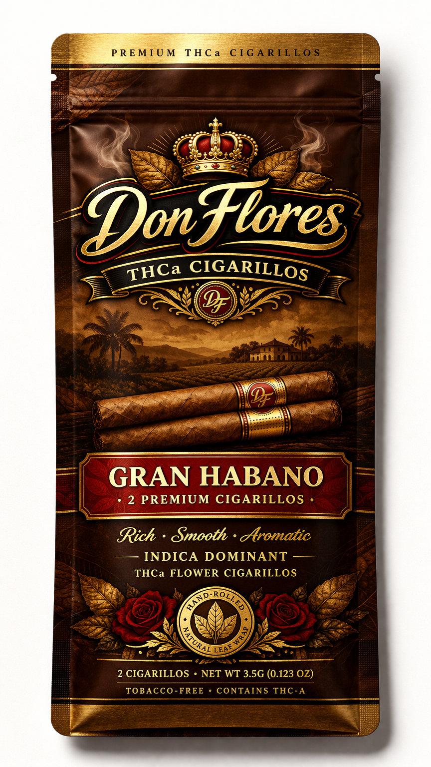 Don Flores Premium THCa Cigarillos - Grand Habano (2pk)