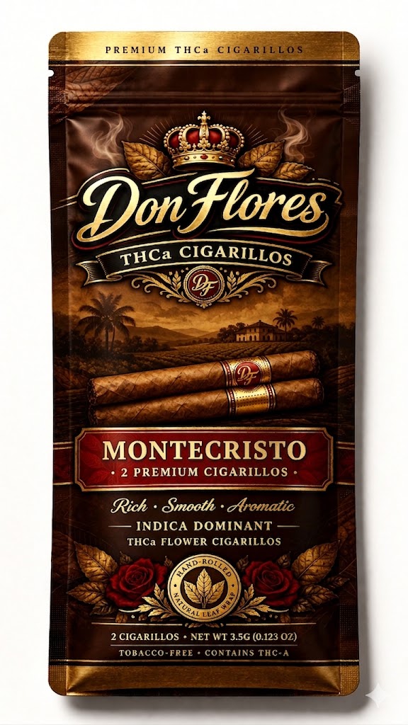Don Flores Premium THCa Cigarillos - Montecristo (2pk)